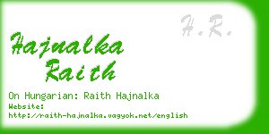 hajnalka raith business card